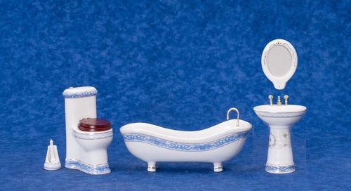 Blue and White Bathroom Set AZT5439
