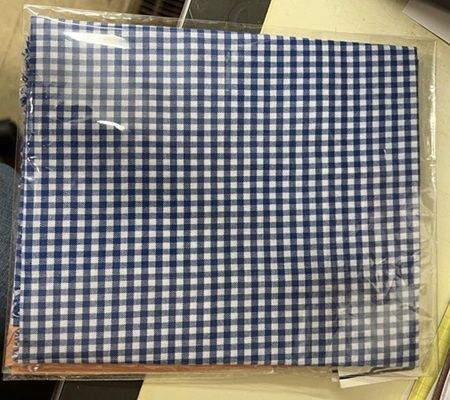 Blue and White Check Cotton Fabric fabric246