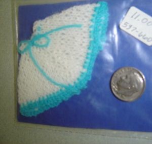Blue and White Poncho 537-660