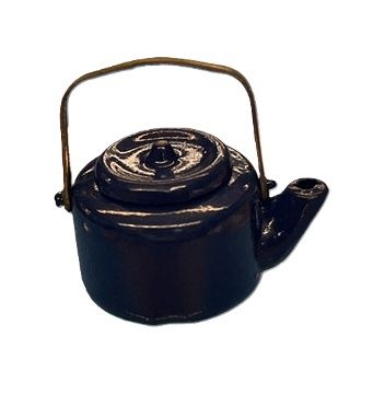 Blue Kettle for Stove with Brass Handle cn418