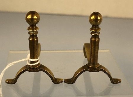 Brass Andirons - Dark Finish mc545x
