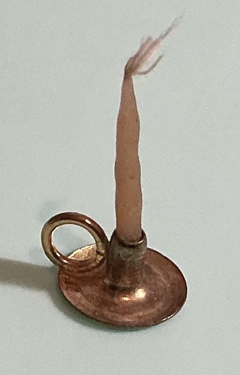 Brass Chamberstick with Candle mc031185