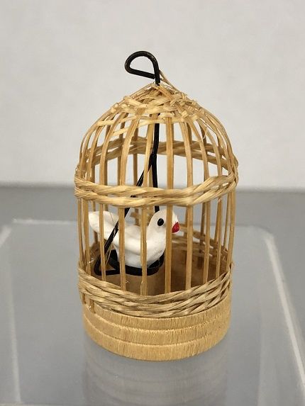 Birdcage with Bird, Bamboo M9082