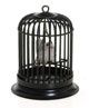 Birdcage with Bird, Black AZS8034