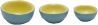 3 Pc Blue/Gold Bowls BDb328