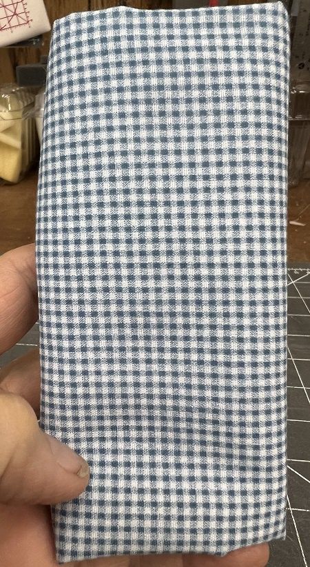 Blue and White Checked Cotton Fabric fabric8