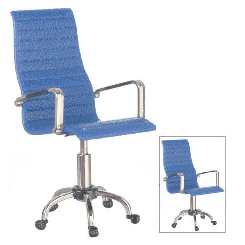 Blue Modern Office Desk Chair with Wheels G7509