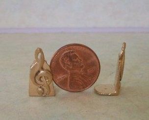 Bookends, Clef, Gold Color isl2821