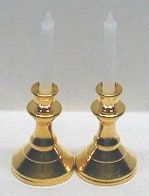 Brass Candlesticks with Candles NCRA0118