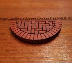 Brick Porch Half round Step 550LG
