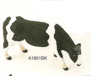 Black and White Bull Head Down A1851BK
