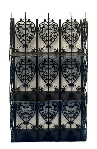 Black and Gold Metal Shelf Unit cn0272