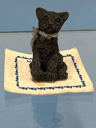 Black Cat with a Blue Bow jkcat21