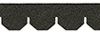 Black Hexagon Asphalt Shingles, 157 Square Inches AS4001H