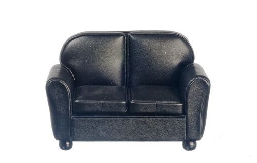 Black Leather Loveseat azt6517