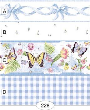 Bows and Butterflies - Blue - 228 wal228