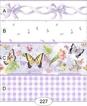 Bows and Butterflies - Purple - 227 wal227