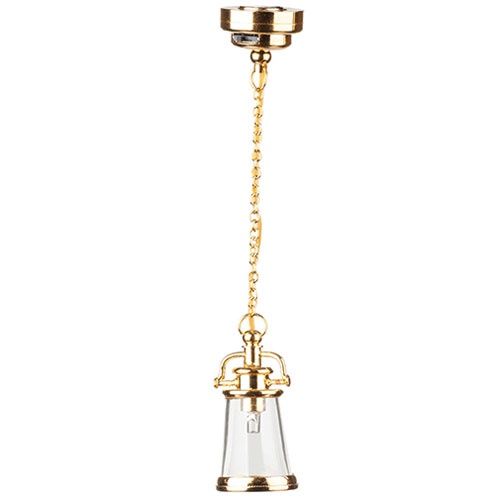 Brass Lantern Ceiling Light/Battery Operated hw34036