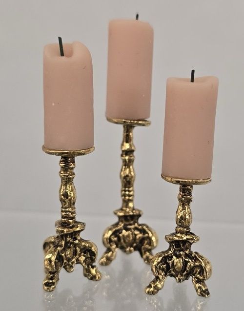 Brooke Tucker Trio of Candlesticks with Blush Candles bt0165BL