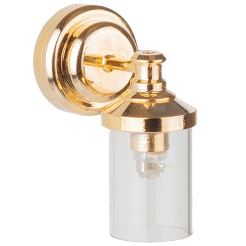 Brass Lantern Sconce/Battery Operated hw32057
