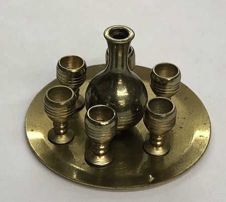 Brass Wine Decanter and Glasses mc04634