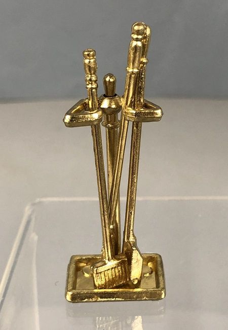 Brass-Colored Fireplace Tool Set mc01588