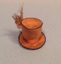 Brown Suede Top Hat with a Silk Band df512bn