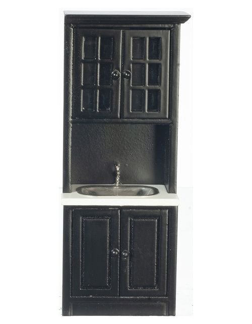 Cabinet with Sink/Black T5843
