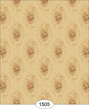 Camilla Floral - Red on Beige - 1505 wal1505