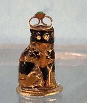 Cat Perfume Bottle (brown glass) 72618l