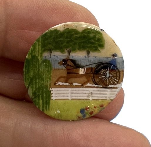 Ceramic Horse Racing Plate cn2036x