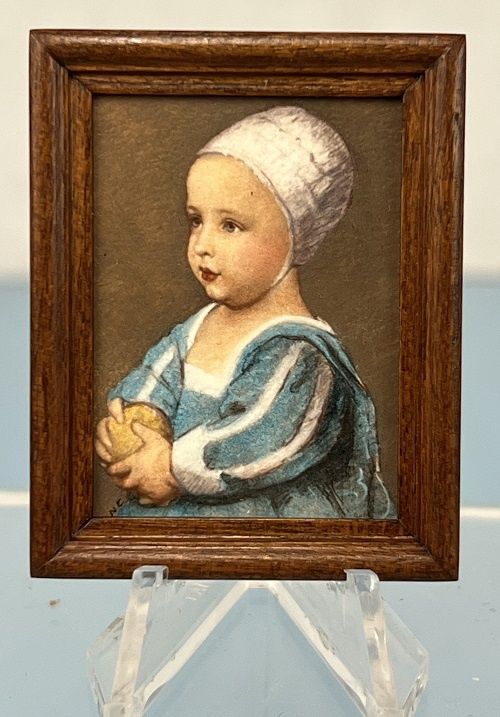 Child Portrait (PMC 14) by Margaret Nine in R. L. Gutheil Frame MC031565