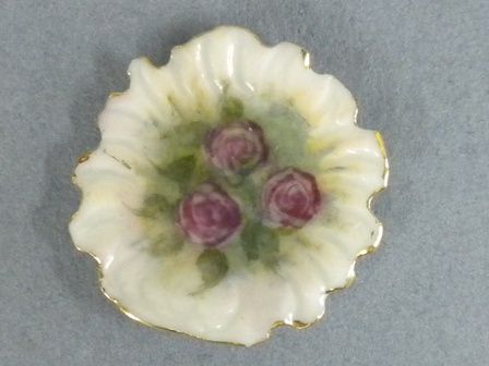 China Rose Plate with Lacy Edge Ginger-3