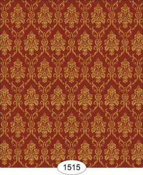 Camilla Damask - Gold on Burgundy - 1515 wal1515