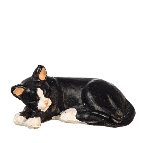 Cat Laying Left/Bl/White AZE0132