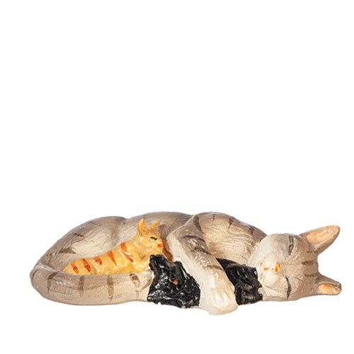 Cat W/Kittens/Gray AZE0150