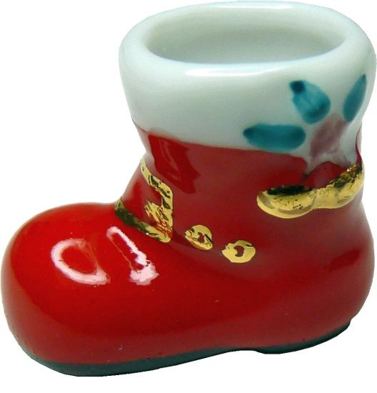 Ceramic Santa Boot Container bdb500