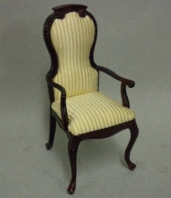 Chair with Cream-Colored Ribbed Upholstery Bes6221CWBmh