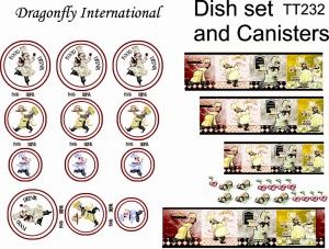 Chef Dish Decals - Dishes and Canisters TT232-