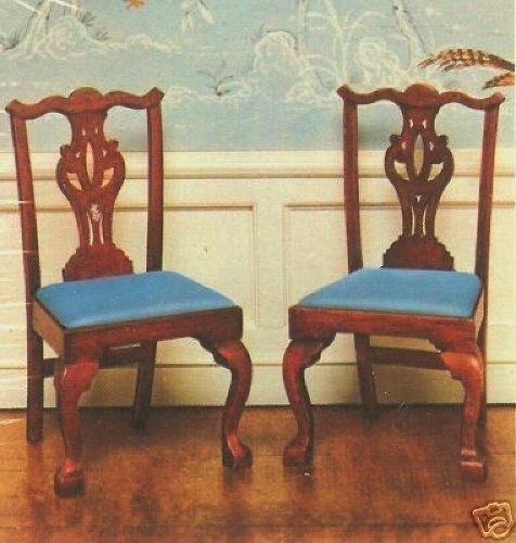 Chippendale Cabriole Leg Chairs (Set of 2) no.40026