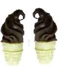 Chocolate Dipped Ice Cream Cones (2) k2541