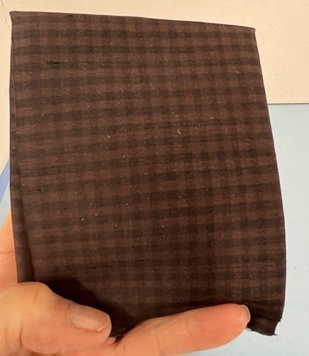 Brown and Black Plaid Silk mc974x