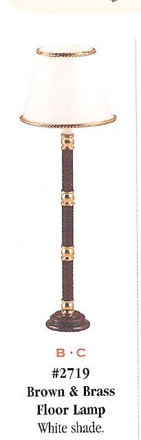 Brown &amp; Brass Floor Lamp 2719