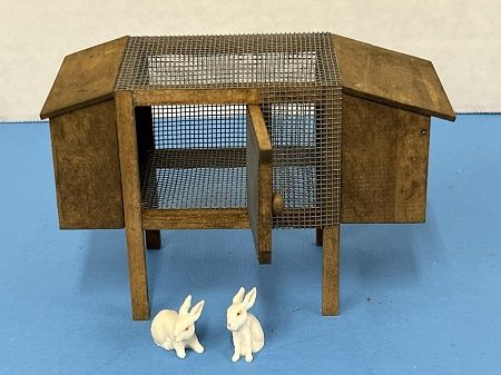 Bunny Hutch with 2 Rabbits a739