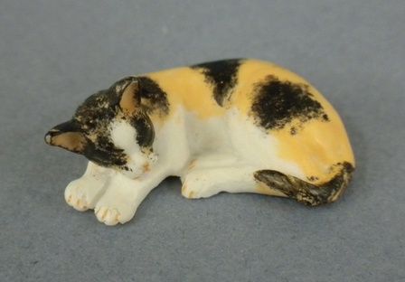 Calico Cat Curled Up A8787