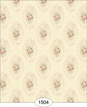 Camilla Floral - Pink on Ivory - 1504 wal1504