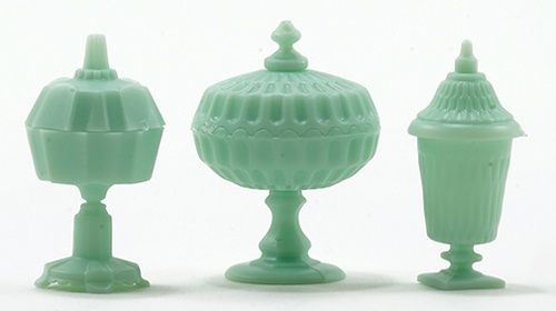 Candy Dish Set, 3Pc Jadite cb681J