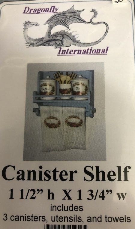 Canister Shelf with Towels and Canisters df165