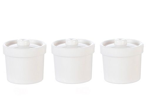 Canisters W/Lids/3/White AZG7433