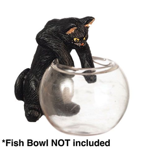 Cat Reaching/Black AZE0105